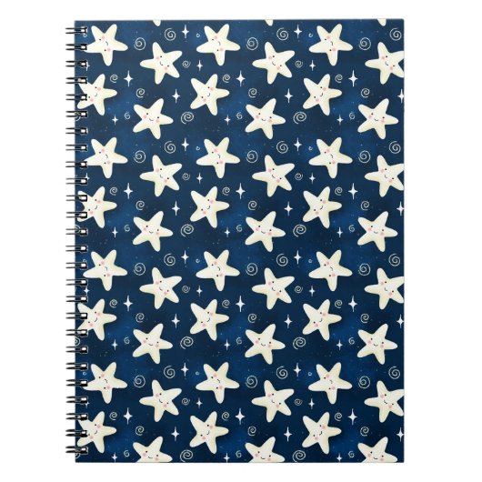 Glanzende sterren aan de hemel notitieboek (Voorkant)