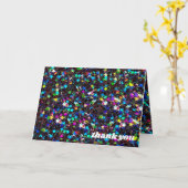 glanzende sterren dank je kaart (Gele Bloem)