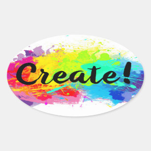 Glanzende sticker met Spletters verf