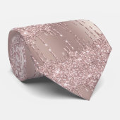 Glanzende Stropdas met Roos Gold Blush Glitter Dri (Opgerold)