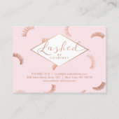 Glanzende Tekst Roze/Roos Gouden Nazorg Kaart Visitekaartje (Achterkant)