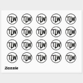 Glanzende TLW-logo-sticker Ronde Sticker (Vel)