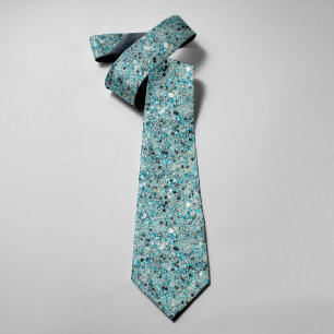 Glanzende Turquoise Glitter Feestelijke Achtergron Stropdas