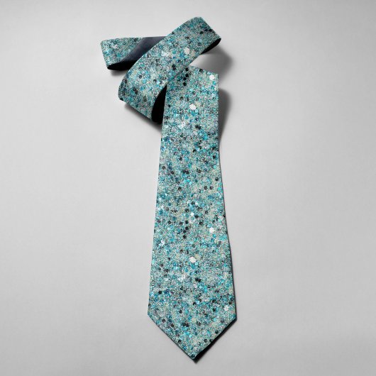 Glanzende Turquoise Glitter Feestelijke Achtergron Stropdas