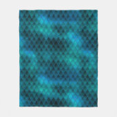Glanzende Turquoise & Glitterende Dragonschubben Fleece Deken (Voorkant)