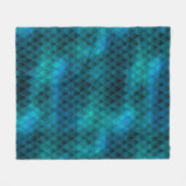 Glanzende Turquoise & Glitterende Dragonschubben Fleece Deken (Voorkant (Horizontaal))