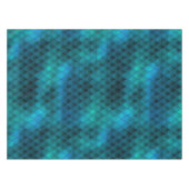 Glanzende Turquoise & Glitterende Dragonschubben Tafelkleed (Voorkant (Horizontaal))