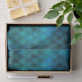 Glanzende Turquoise & Glitterende Dragonschubben Tissuepapier (Geschenk)