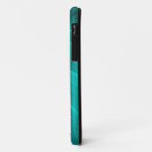 Glanzende Turquoise Muzieknote & Stiletto Hak Case-Mate iPhone Case (Achterkant/links)