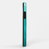 Glanzende Turquoise Muzieknote & Stiletto Hak Case-Mate iPhone Case (Achterkant/rechts)