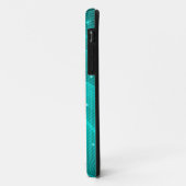 Glanzende Turquoise Muzieknote & Stiletto Hak Case-Mate iPhone Case (Achterkant/links)