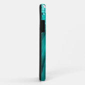 Glanzende Turquoise Muzieknote & Stiletto Hak Case-Mate iPhone Case (Achterkant/rechts)