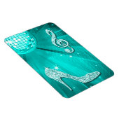 Glanzende Turquoise Muzieknote & Stiletto Hak Magneet (Rechterzijde)