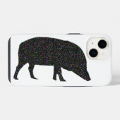 Glanzende Varken iPhone Hoesje (Achterkant horizontaal)