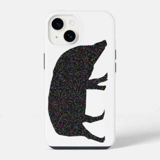 Glanzende Varken iPhone Hoesje (Achterkant)