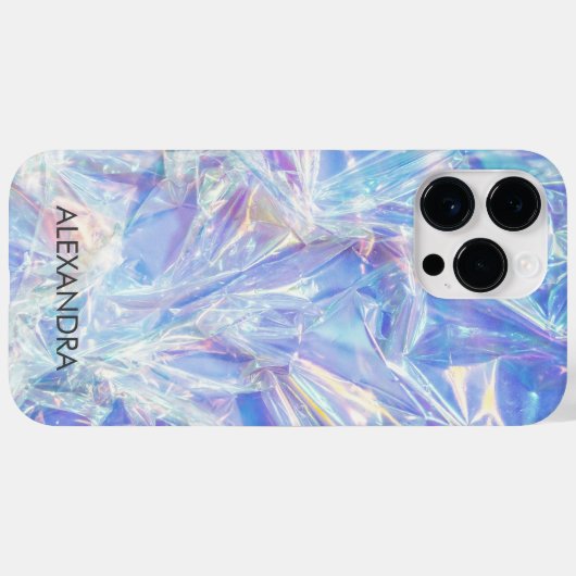 Glanzende Verfrommelde Folie Iridescent Wrap Custo Case-Mate iPhone Case (Achterkant (horizontaal))