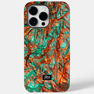 Glanzende verfrommelde Folie iriserende aangepaste iPhone 14 Pro Max Hoesje