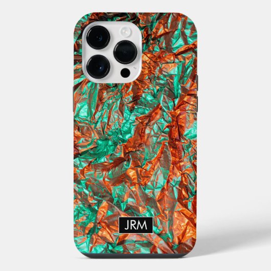 Glanzende verfrommelde Folie iriserende aangepaste iPhone Hoesje (Achterkant)
