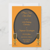 Glanzende Verjaardagsfeest Elegantie Save The Date (Achterkant)