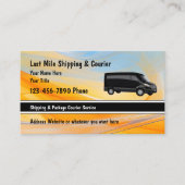 Glanzende verzending en koerier op laatste mijl visitekaartje (Voorkant)