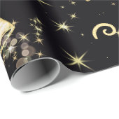 Glanzende viering-drankjes in goud en zwart cadeaupapier (Rol Hoek)