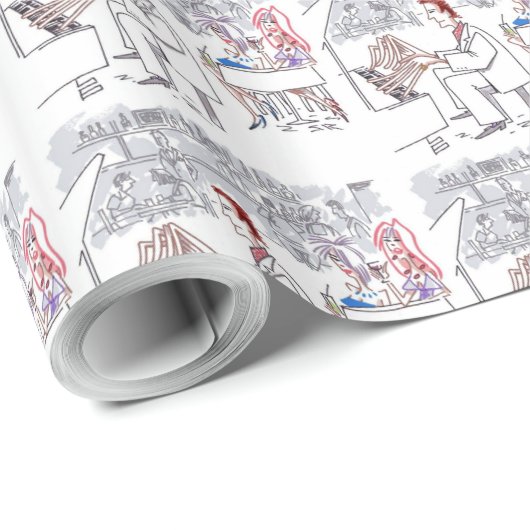 Glanzende vingers inpakpapier (Rol Hoek)