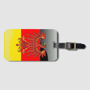 Glanzende vlag Duitsland Bagagelabel