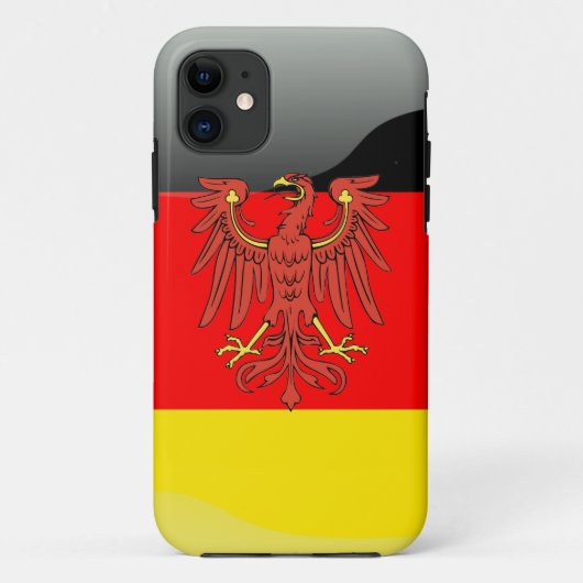 Glanzende vlag Duitsland Case-Mate iPhone Case (Achterkant)