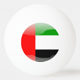 Glanzende vlag van de Verenigde Arabische Emiraten Pingpongbal