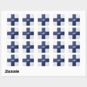 Glanzende vlag van Finland Vierkante Sticker (Vel)
