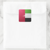 Glanzende vlag van het UEA-vierkant Vierkante Sticker (Tas)