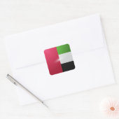 Glanzende vlag van het UEA-vierkant Vierkante Sticker (Envelop)