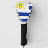 Glanzende vlag van Uruguay Golfheadcover (Voorkant)