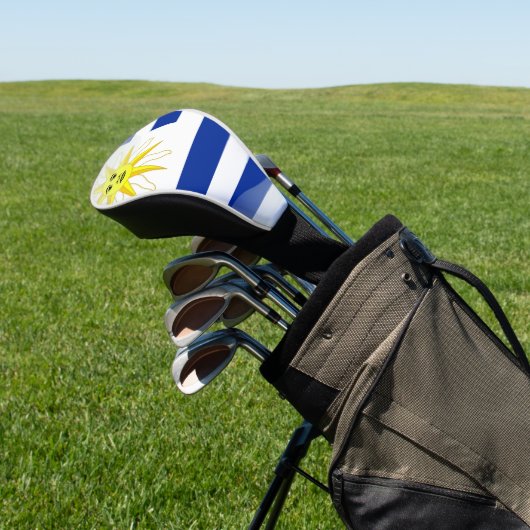 Glanzende vlag van Uruguay Golfheadcover (Insitu)