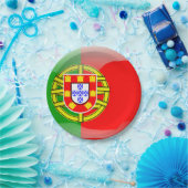 Glanzende vlag voor Portugal Papieren Bordje (Feest)