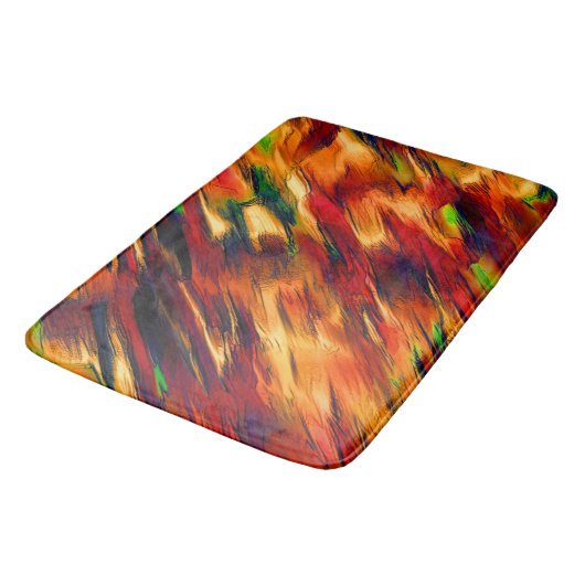 Glanzende vlek van rood naar oranje, een beetje gr badmat (Gekanteld)