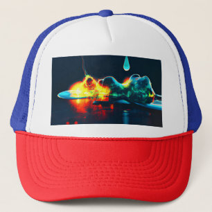 Glanzende Vloeistofdruppel Trucker Pet