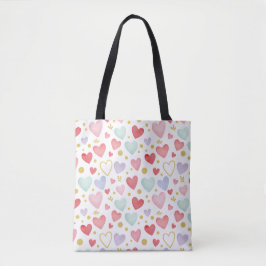 Glanzende Watercolor Geliefden Tote Bag