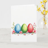 Glanzende Watercolor Pasen Kaart (Gele Bloem)
