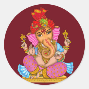 Glanzende Waterdichte Sticker van Heer Ganesha