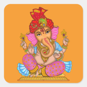 Glanzende Waterdichte Sticker van Heer Ganesha