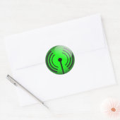 Glanzende wifi-sticker ronde sticker (Envelop)