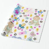 Glanzende wikkeling Paper Pacifiers Binky Cadeaupapier (Uitgerold)