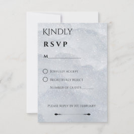 Glanzende Winter RSVP Kaart