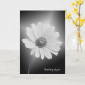 glanzende witte kosmos denkt aan jou kaart (Gele Bloem)