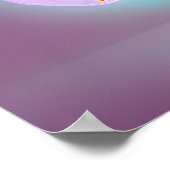 Glanzende witte Paarse vlinder Poster (Hoek)