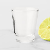 Glanzende wolf shotglas shot glas (Rechts)