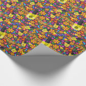 Glanzende wrapping Paper, Floral Bumblebee Nail Po Cadeaupapier (Hoek)