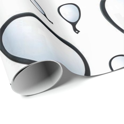 Glanzende Wrapping Paper Hand Mirror Stylist Barbe Cadeaupapier (Rol Hoek)