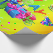 Glanzende wrapping Paper Happy Birthday Cadeaupapier (Hoek)